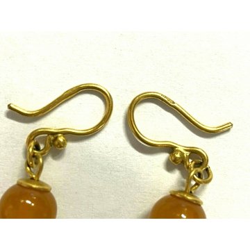 COLLANA ORECCHINI AMBRA BALTICO GIALLO UOVO ORO BUTTERSCOTCH EGG YOLK AMBER OLD