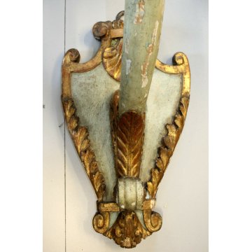 COPPIA ANTICO TORCERE del '700 LAMPADA DA PARETE APPLIQUE A UN BRACCIO UN LUME 