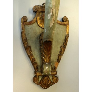 COPPIA ANTICO TORCERE del '700 LAMPADA DA PARETE APPLIQUE A UN BRACCIO UN LUME 