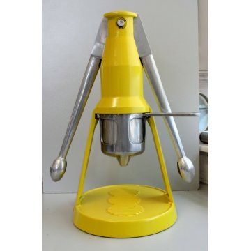 MACCHINA BABY Faemina CREMA CAFFE' VINTAGE GIALLO LIMONE ALLUMINIO EPOCA '60