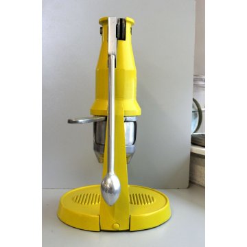 MACCHINA BABY Faemina CREMA CAFFE' VINTAGE GIALLO LIMONE ALLUMINIO EPOCA '60