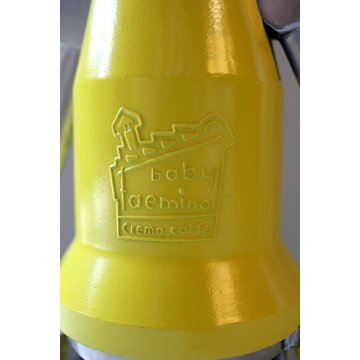 MACCHINA BABY Faemina CREMA CAFFE' VINTAGE GIALLO LIMONE ALLUMINIO EPOCA '60
