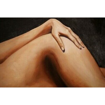 QUADRO DIPINTO OLIO TAVOLA Ilde Pistoia NUDO DONNA FIGURA DISTESA FIANCO  2007 