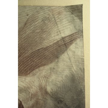 STAMPA su CARTA DI  DISEGNO A TRATTO SANGUIGNA STUDIO ANATOMICO DETTAGLIO PIEDI