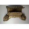 ANTICO GRANDE CALAMAIO DOPPIO OTTONE STILE BAROCCO PORTAPOSTA INKWELL ENCRIER 