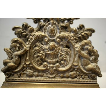 ANTICO GRANDE CALAMAIO DOPPIO OTTONE STILE BAROCCO PORTAPOSTA INKWELL ENCRIER 