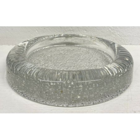 VASO VETRO SVUOTA TASCHE TAPIO WIRKKALA ANNI 60/70 MADE FINLANDIA GLASS DESIGN 