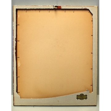 PICCOLO QUADRO M.Galli '60 DISEGNO ACQUERELLO SCORCIO ANTICO BORGO PORTICO SCALE