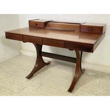 SCRIVANIA DESIGN SCRITTOIO ANNI 60 ATTR. GIANFRANCO FRATTINI VINTAGE LEGNO 1960 