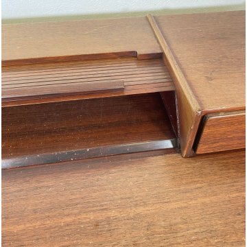 SCRIVANIA DESIGN SCRITTOIO ANNI 60 ATTR. GIANFRANCO FRATTINI VINTAGE LEGNO 1960 
