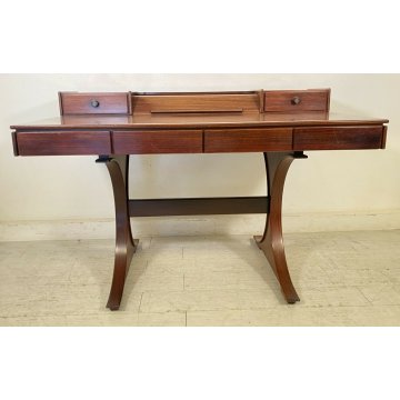 SCRIVANIA DESIGN SCRITTOIO ANNI 60 ATTR. GIANFRANCO FRATTINI VINTAGE LEGNO 1960 
