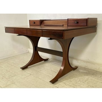 SCRIVANIA DESIGN SCRITTOIO ANNI 60 ATTR. GIANFRANCO FRATTINI VINTAGE LEGNO 1960 