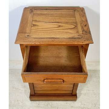 MOBILE TAPPARELLA ANTICO 1900 SERRANDA LEGNO ROVERE EPOCA BAGNO ANTIQUARIATO 