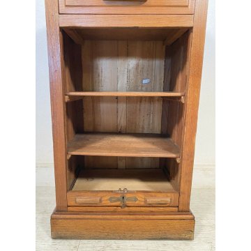 MOBILE TAPPARELLA ANTICO 1900 SERRANDA LEGNO ROVERE EPOCA BAGNO ANTIQUARIATO 