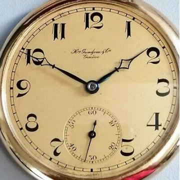 ANTICO OROLOGIO TASCA Henry GRANDJEAN epoca '900 ORO 18k OLD GOLD POCKET WATCH