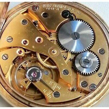 ANTICO OROLOGIO TASCA Henry GRANDJEAN epoca '900 ORO 18k OLD GOLD POCKET WATCH