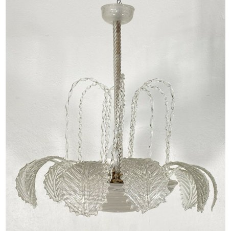 LAMPADARIO ERCOLE BAROVIER VINTAGE VETRO MURANO DESIGN  ANNI 40 FOGLIE LAMP 
