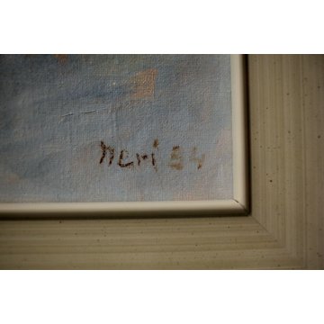 ANTICO QUADRO OLIO Aldo Neri NATURA MORTA BROCCA COPPA CIOTOLA COLORI PASTELLO 