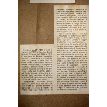 ANTICO QUADRO OLIO Aldo Neri NATURA MORTA BROCCA COPPA CIOTOLA COLORI PASTELLO 