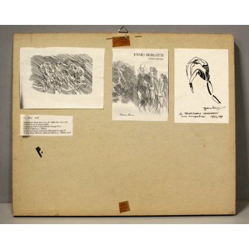 PICCOLA STAMPA MULTIPLO ACQUAFORTE NUMERATA 47/60 Ennio Morlotti "Rose" 1978