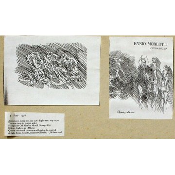 PICCOLA STAMPA MULTIPLO ACQUAFORTE NUMERATA 47/60 Ennio Morlotti "Rose" 1978