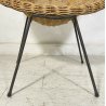POLTRONA IN RATTAN DESIGN ANNI 50 CERCHIO MIDOLLINO ITALY VINTAGE MID CENTURY 