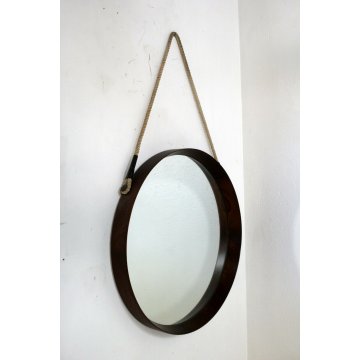SPECCHIO D'ACCENTO ROTONDO DA PARETE HANGING ROUND MIRROR ø 53,5 cm EPOCA '50s