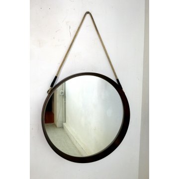 SPECCHIO D'ACCENTO ROTONDO DA PARETE HANGING ROUND MIRROR ø 53,5 cm EPOCA '50s
