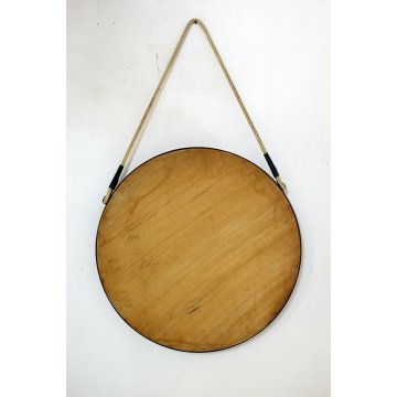 SPECCHIO D'ACCENTO ROTONDO DA PARETE HANGING ROUND MIRROR ø 53,5 cm EPOCA '50s