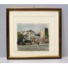 PICCOLO QUADRO ACQUERELLO Angelo Bottigelli SCORCIO VEDUTA Paris Montmartre 1965