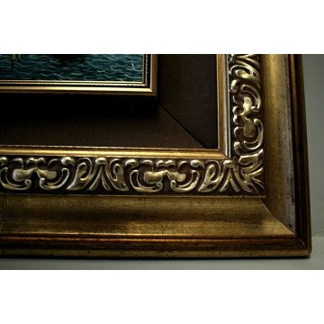 QUADRO DIPINTO OLIO TAVOL A. Prino MARINA BARCHE PESCATORI ISOLA